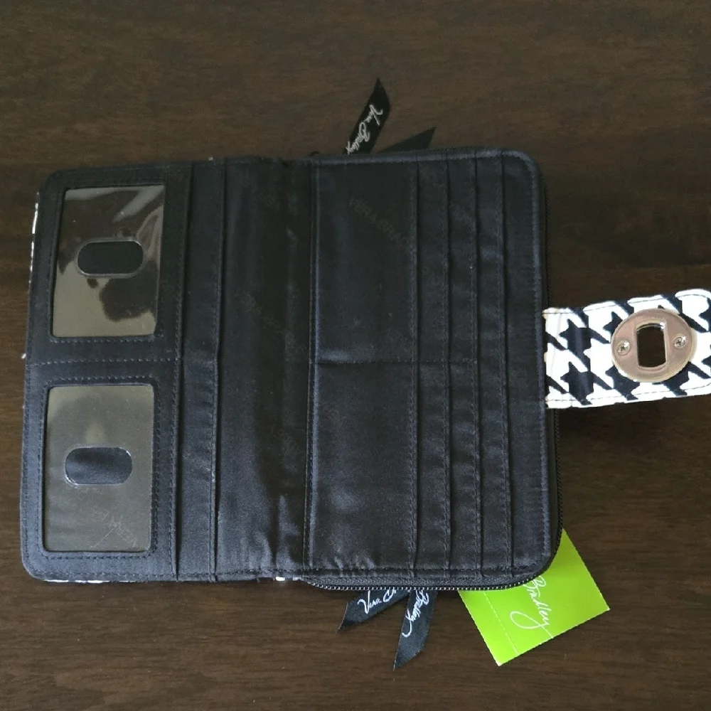 Vera Bradley Black and White Houndstooth Wallet - Picture 3 of 5